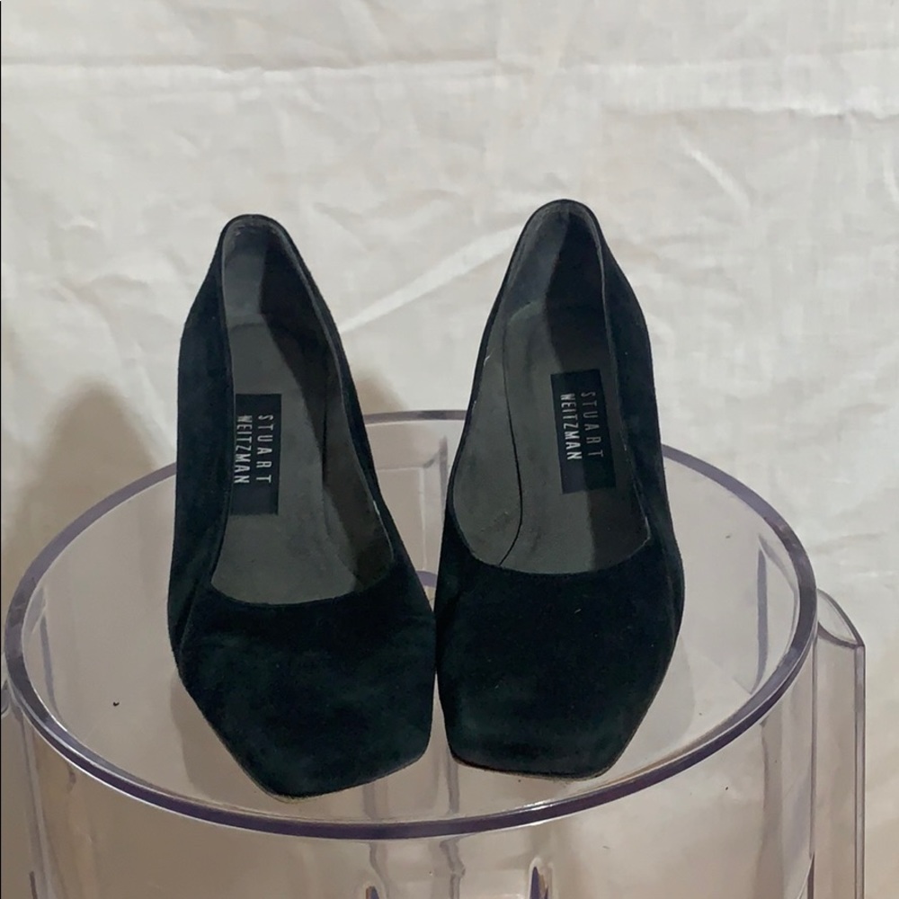 Black Kitten Heel Pumps